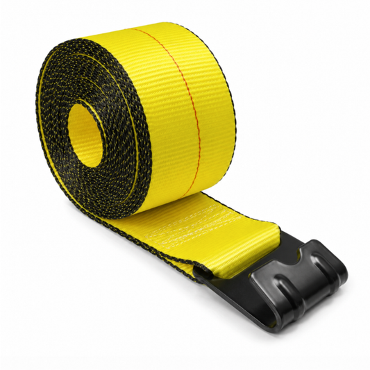 4" Winch Strap with Flat Hook - 10 Pack